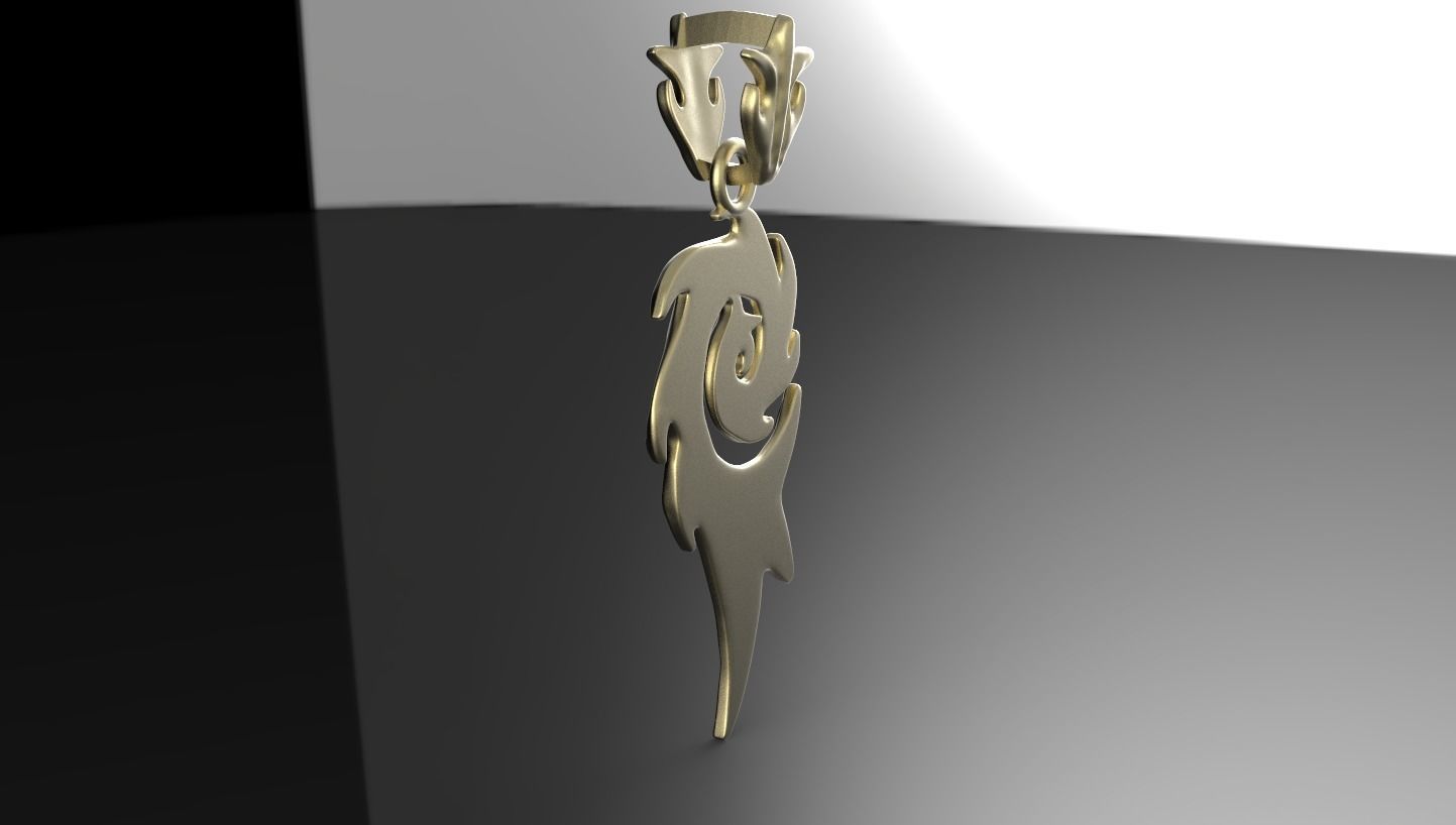 PENDANT SEA WAVE 3D print model_5