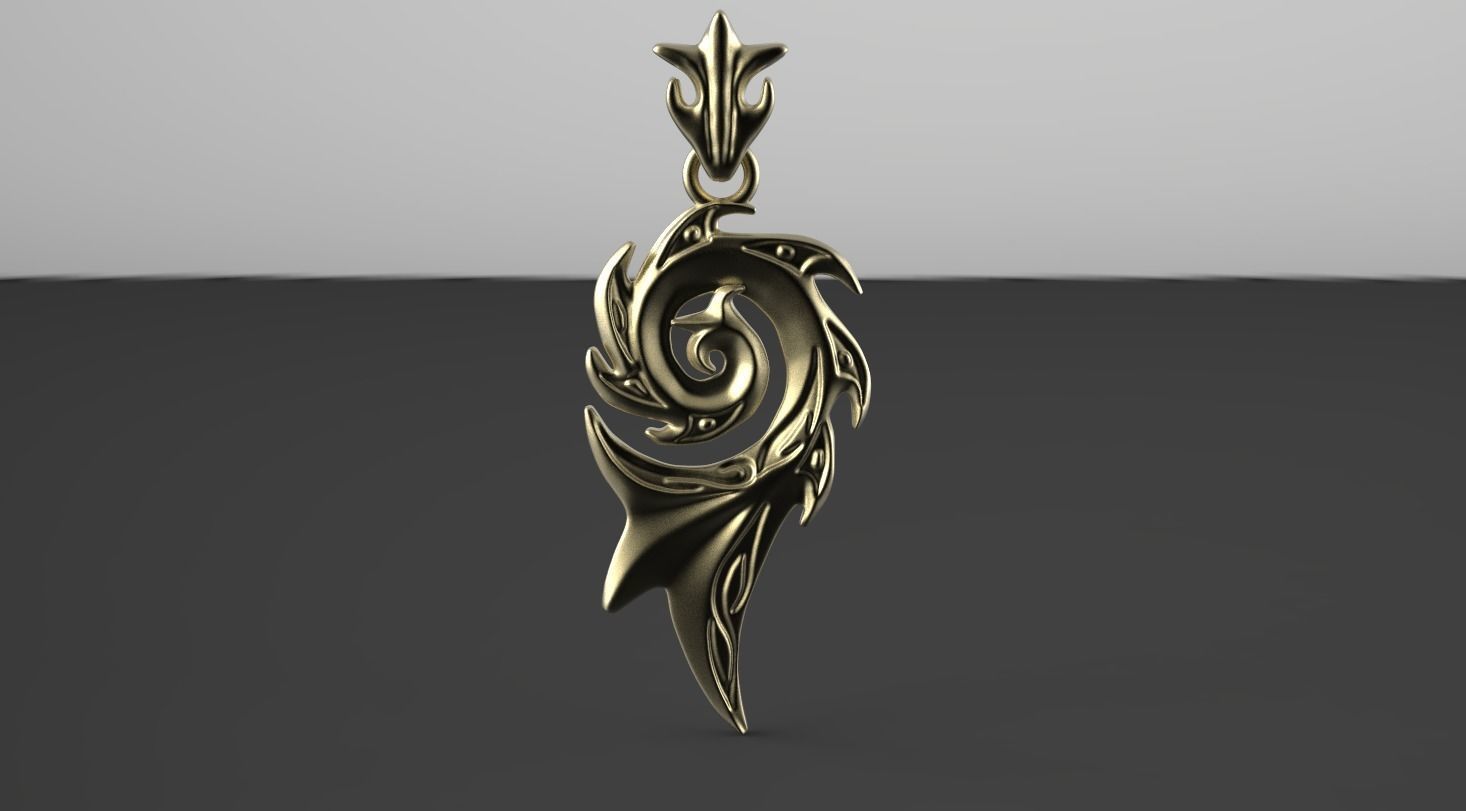 PENDANT SEA WAVE 3D print model_2