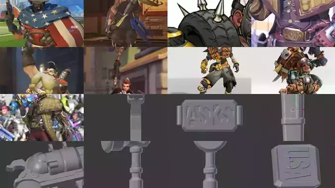 Overwatch props 3D Model Collection