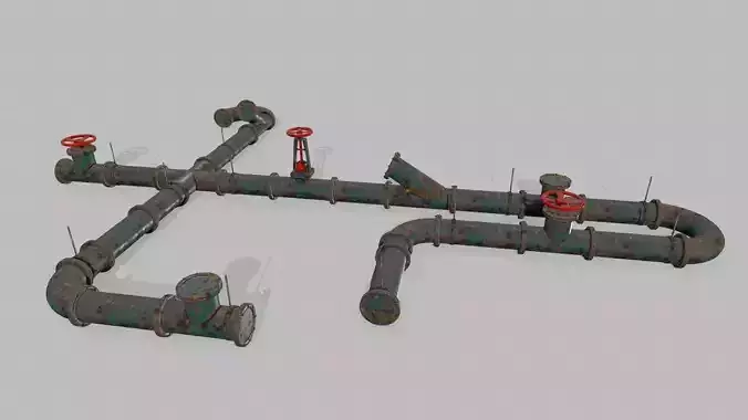 pipe set two rusty pipes