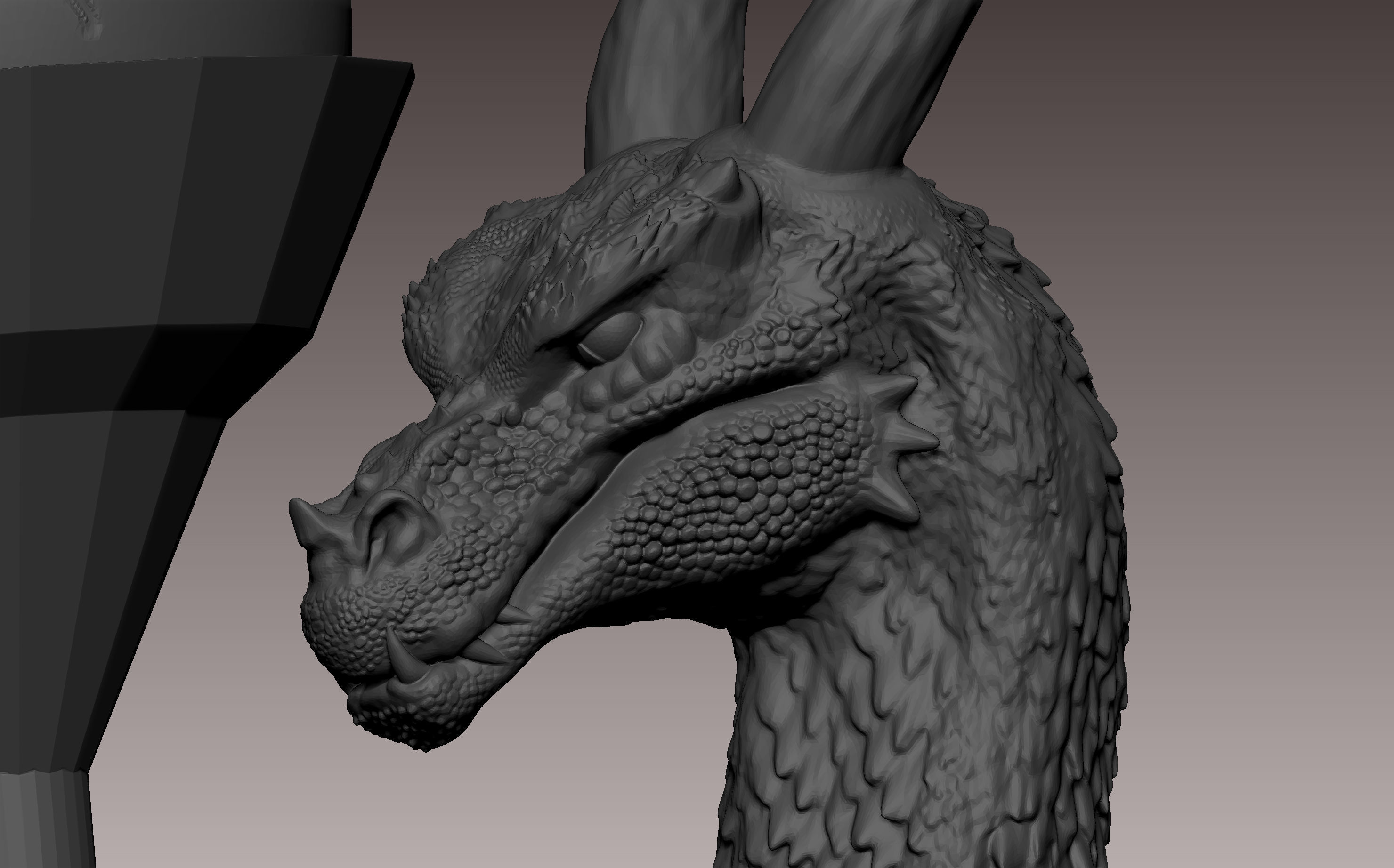 Dragon pen holder 3D print model_3