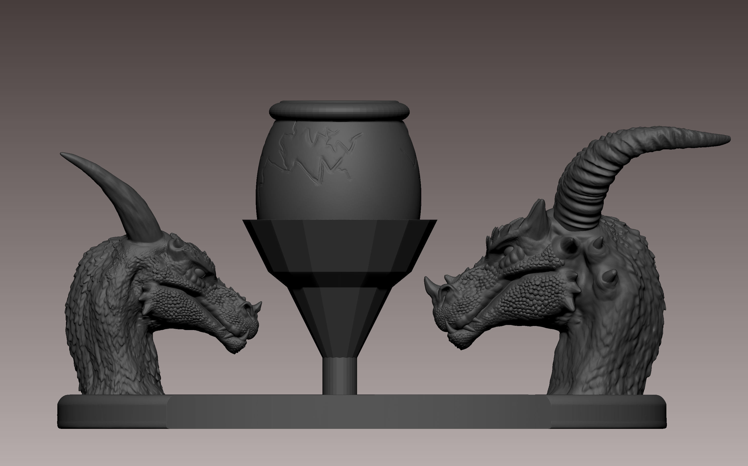 Dragon pen holder 3D print model_7