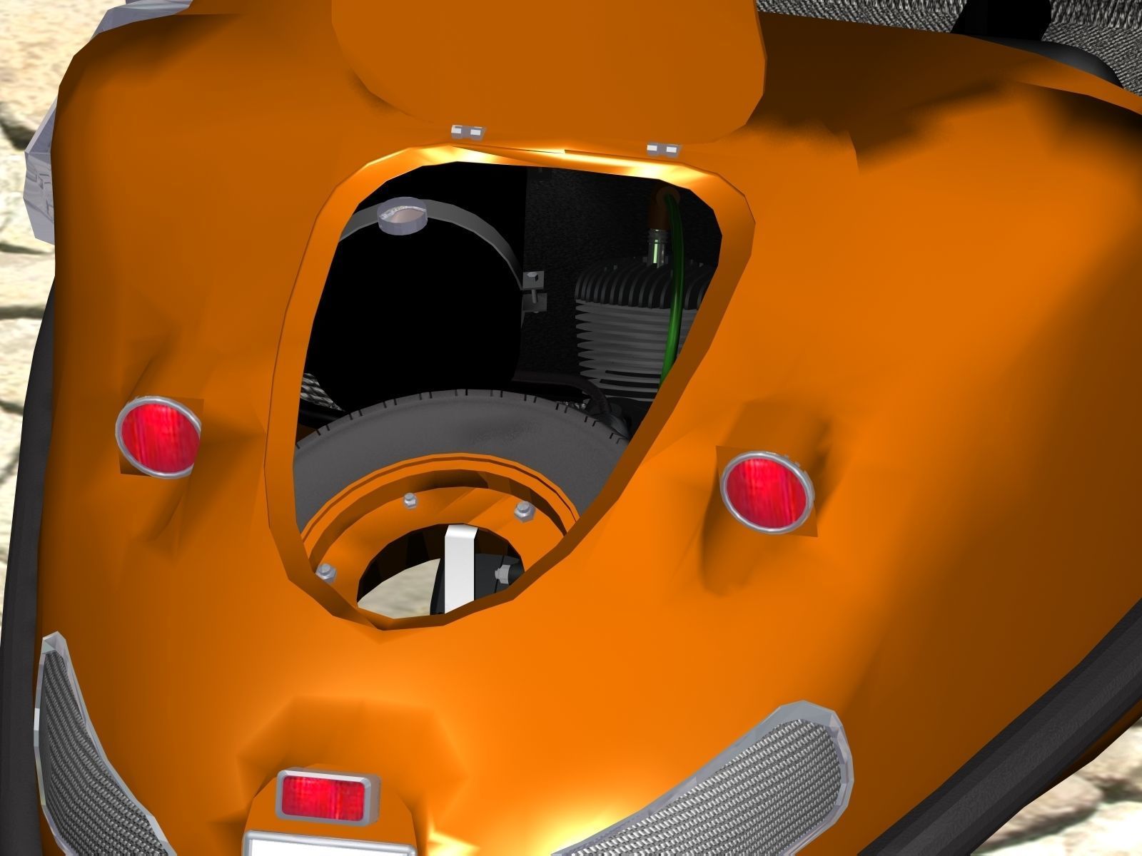 Avolette trike cycle car 3D model_1