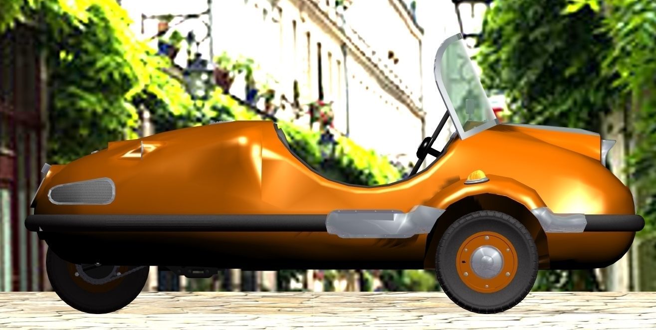 Avolette trike cycle car 3D model_6