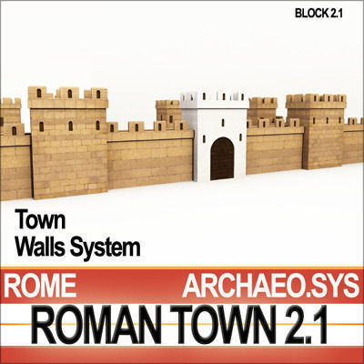 Roman Town Buildings and Walls Collection _12