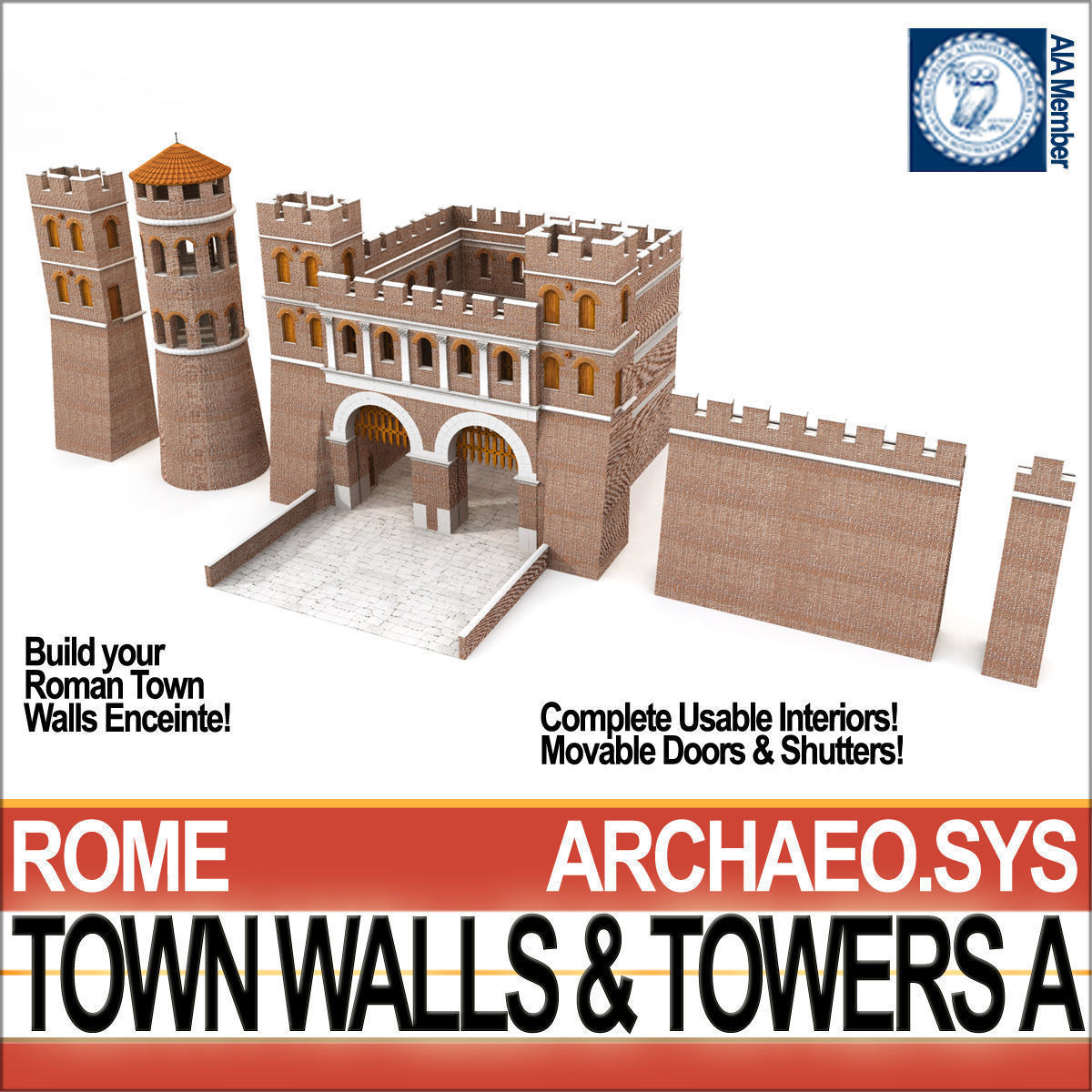 Roman Town Buildings and Walls Collection _28