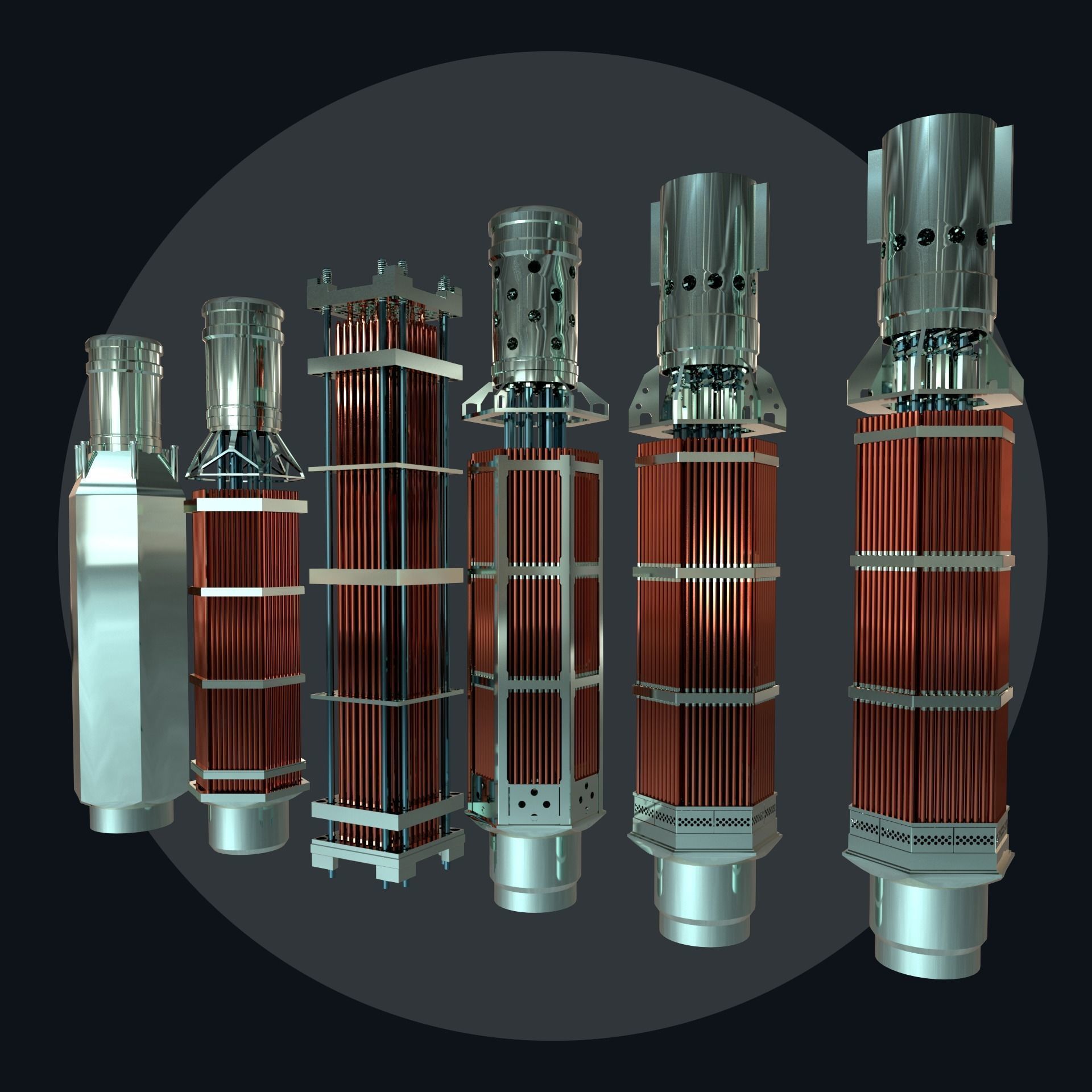 Fuel Assembly Collection Low-poly 3D model_2