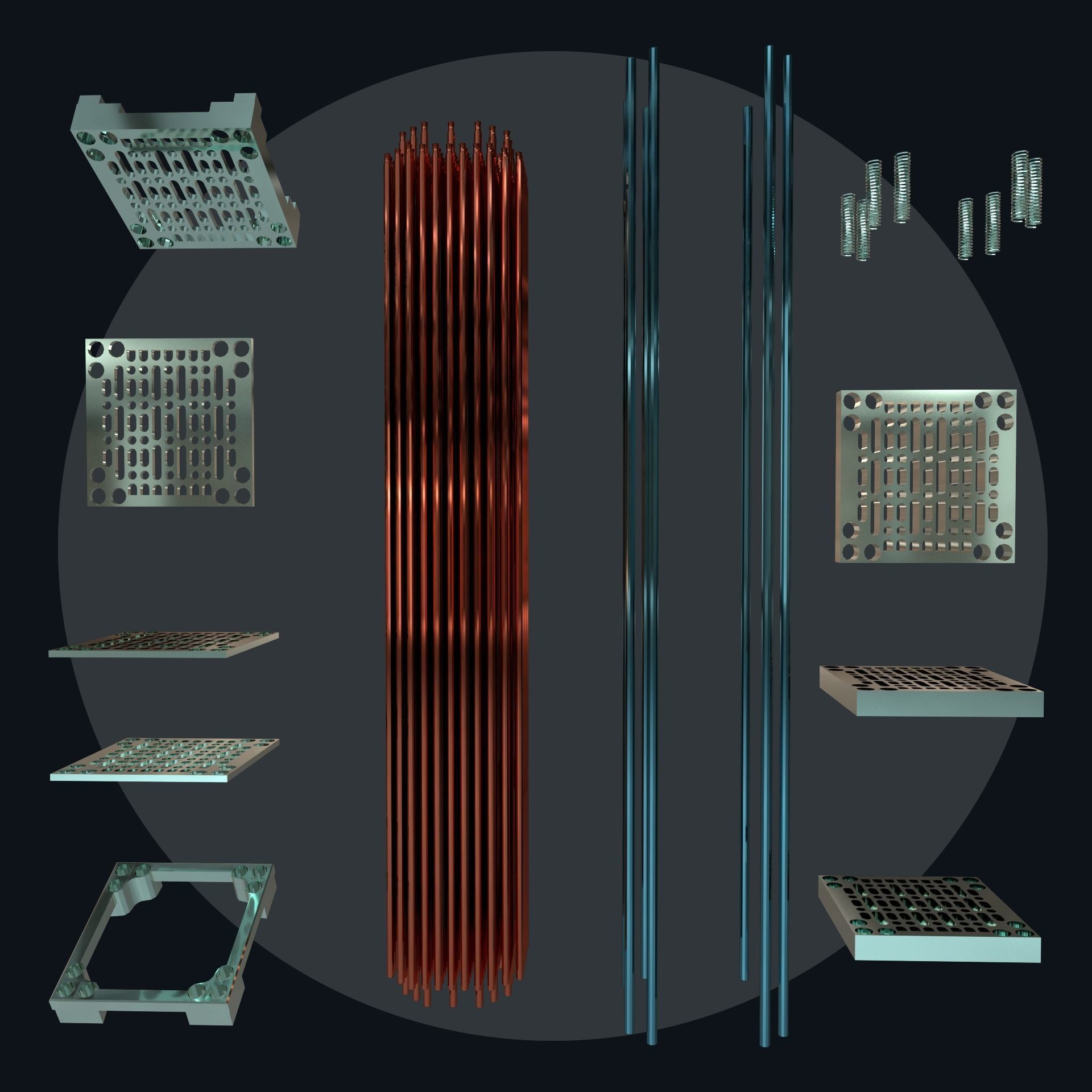 Fuel Assembly Collection Low-poly 3D model_24