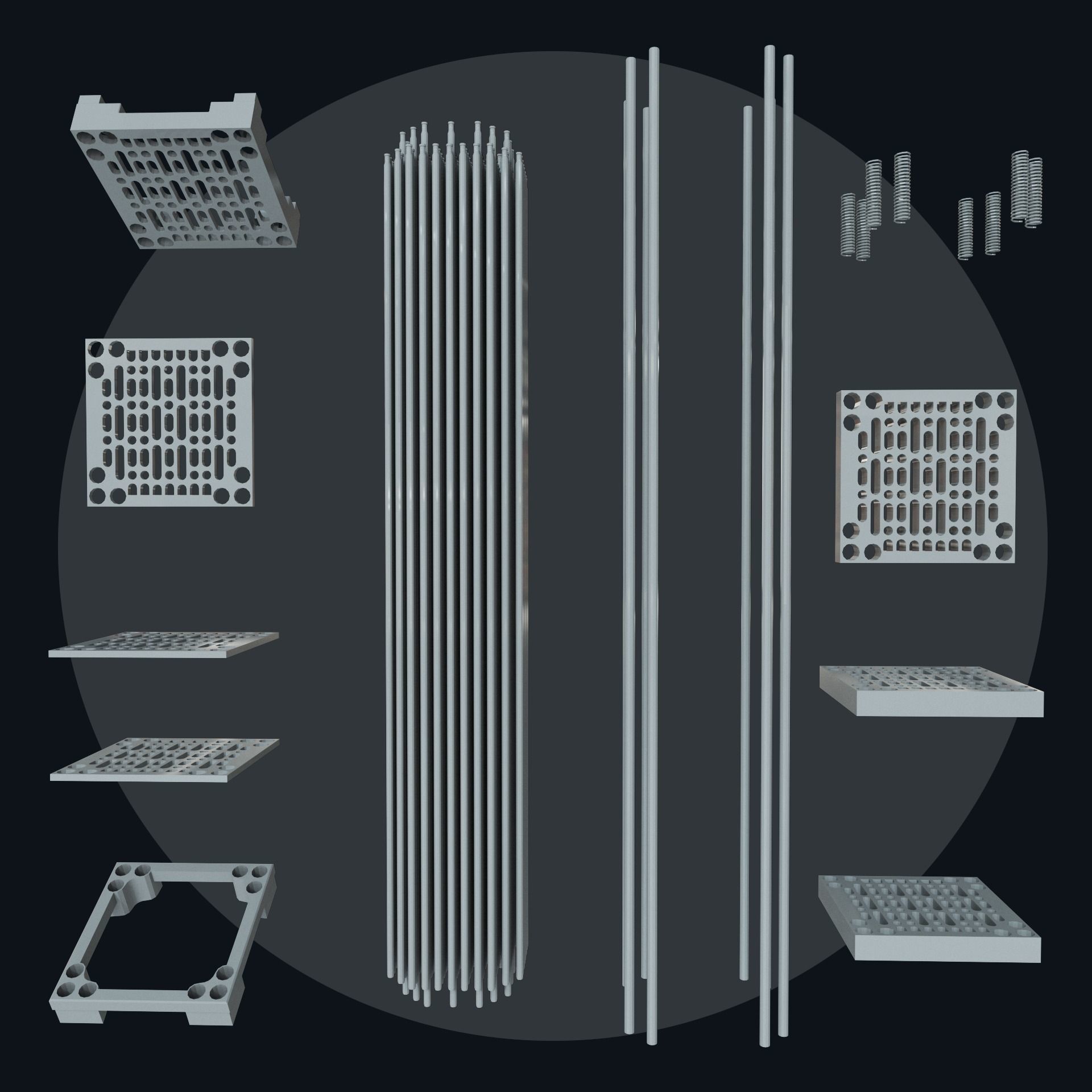 Fuel Assembly Collection Low-poly 3D model_28