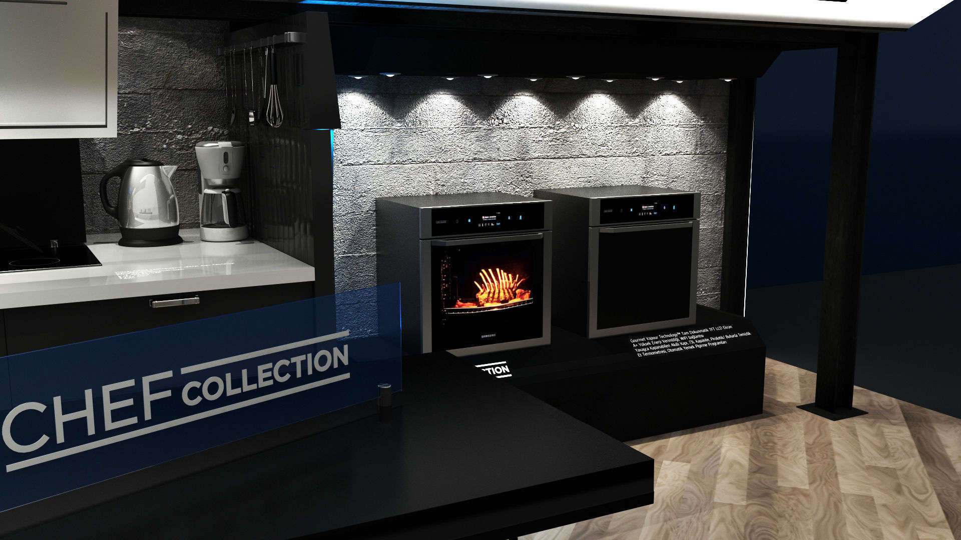 Kitchen Concept Exhibition Stand 3D model_5