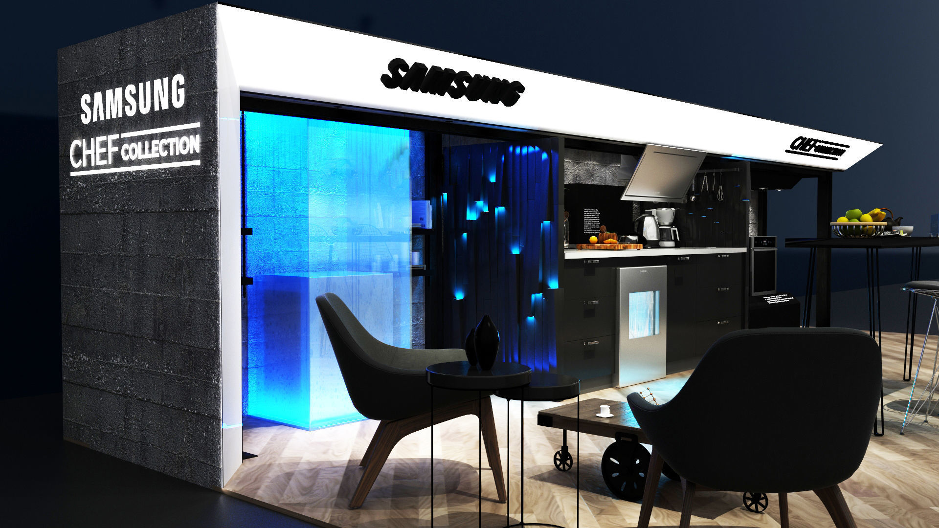 Kitchen Concept Exhibition Stand 3D model_7