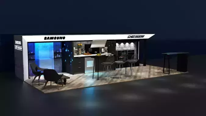 Kitchen Concept Exhibition Stand 3D model