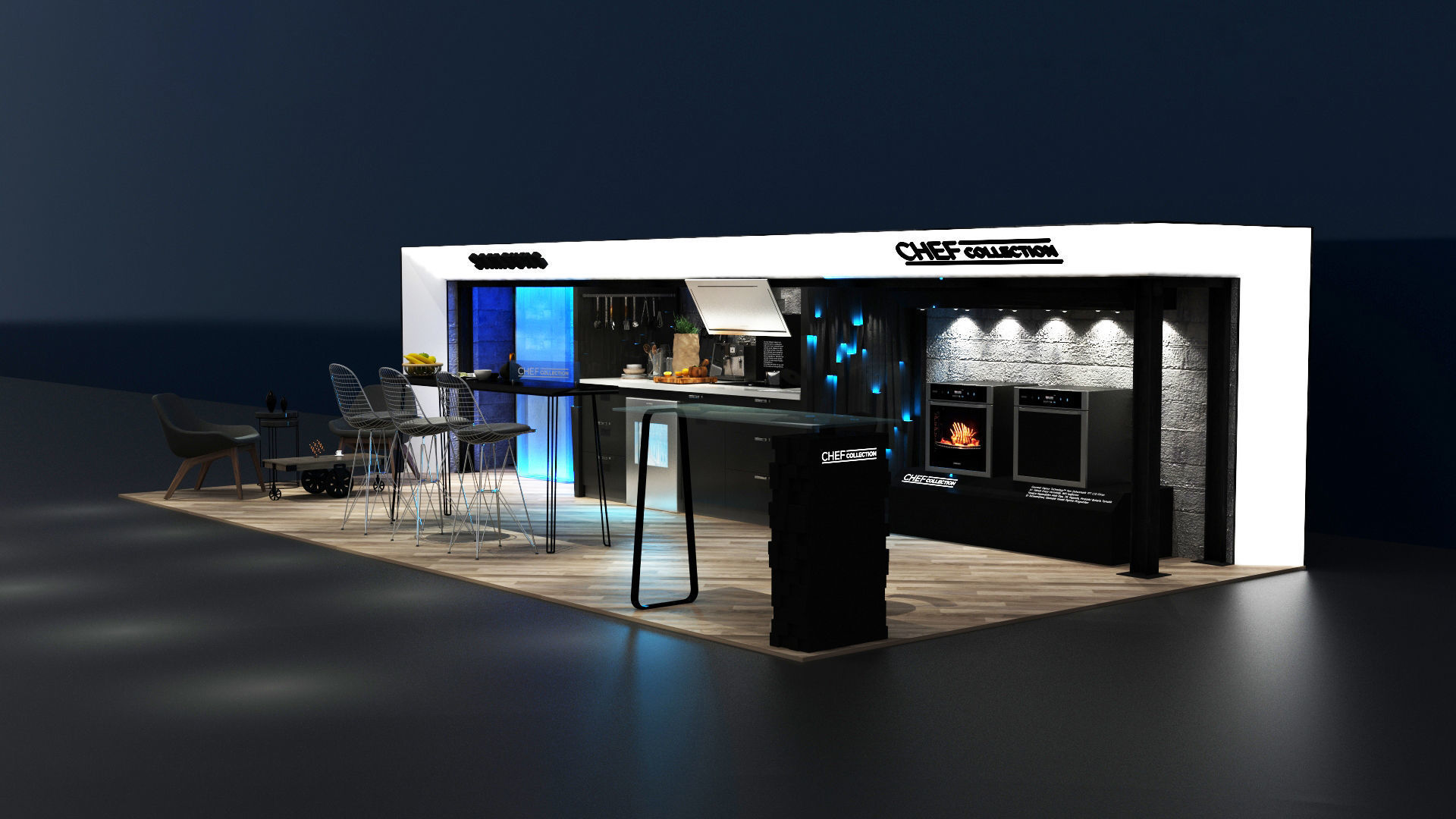 Kitchen Concept Exhibition Stand 3D model_3
