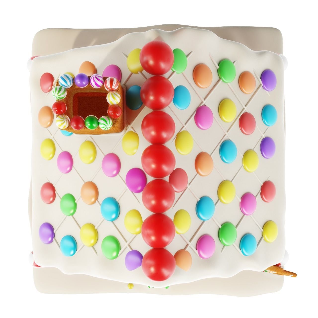 Gingerbread House 3D model_10