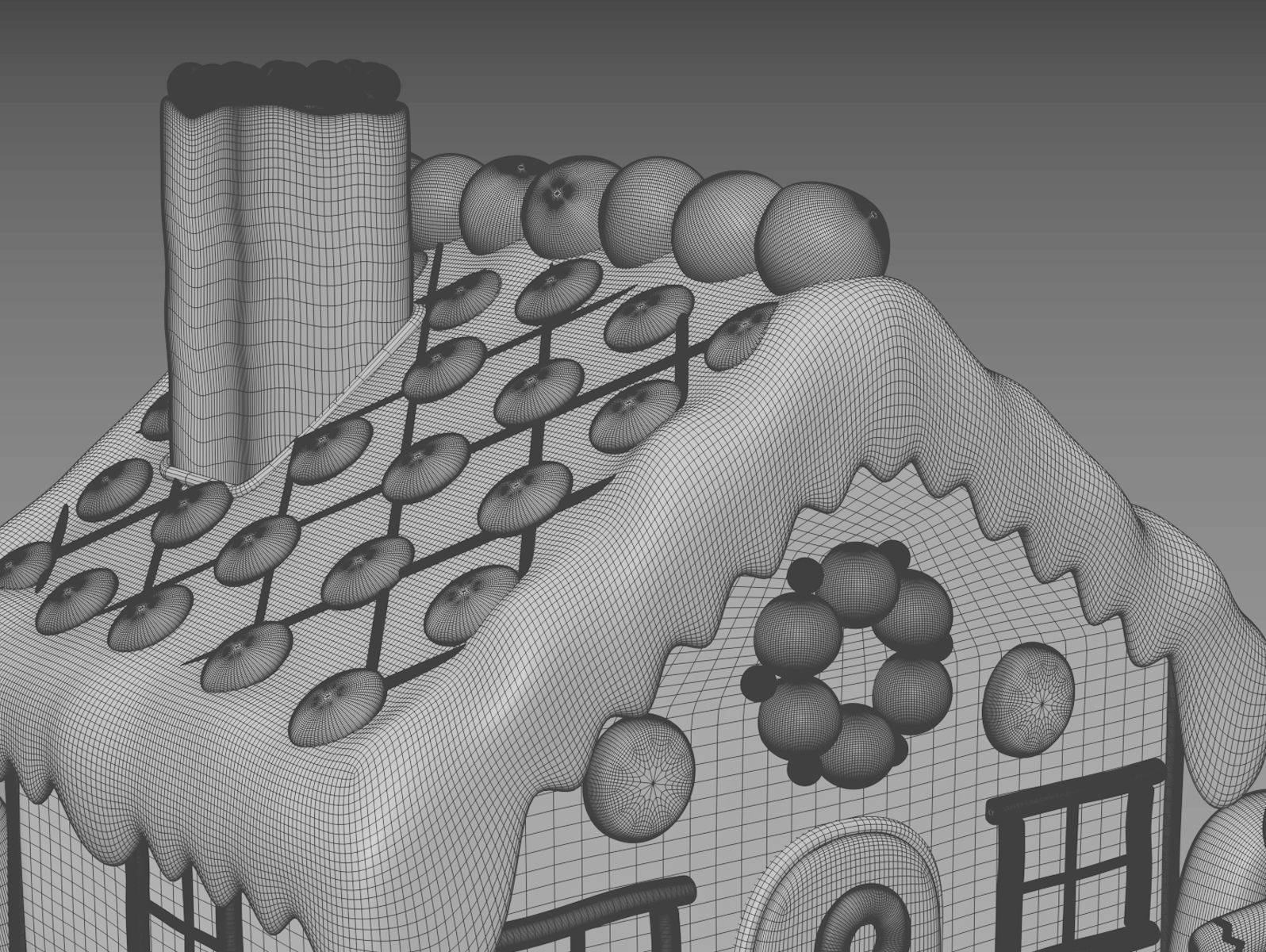 Gingerbread House 3D model_13