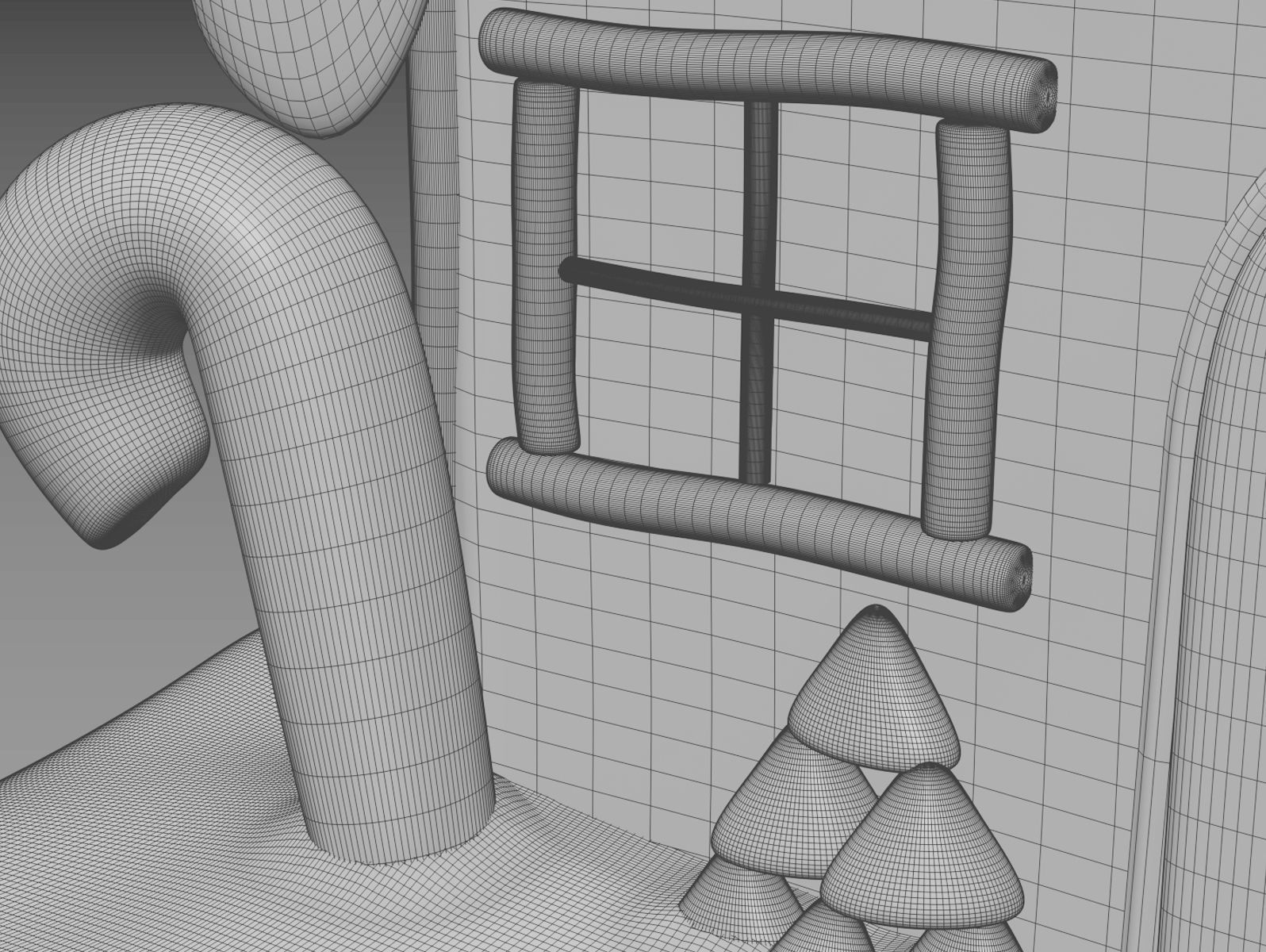 Gingerbread House 3D model_14