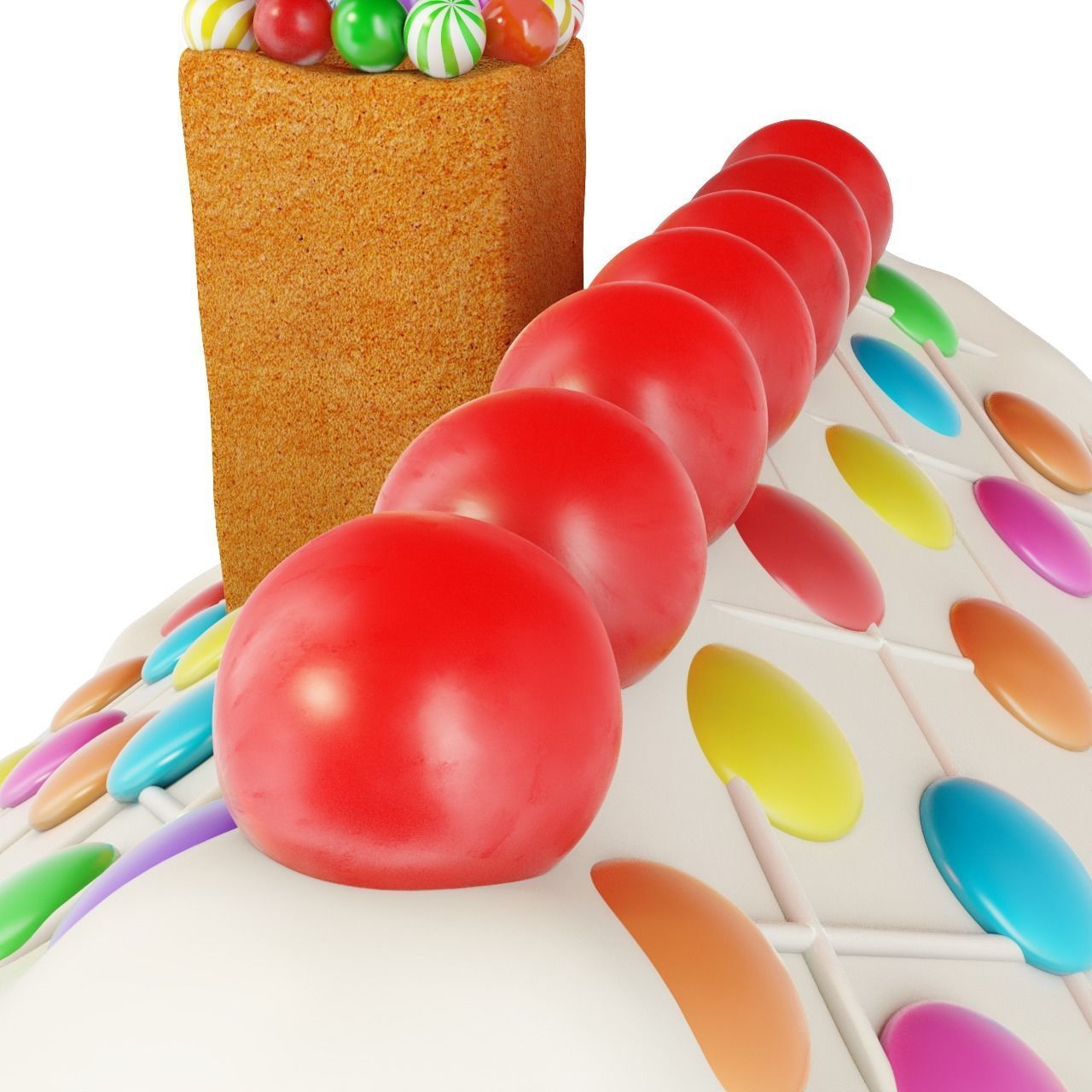 Gingerbread House 3D model_9