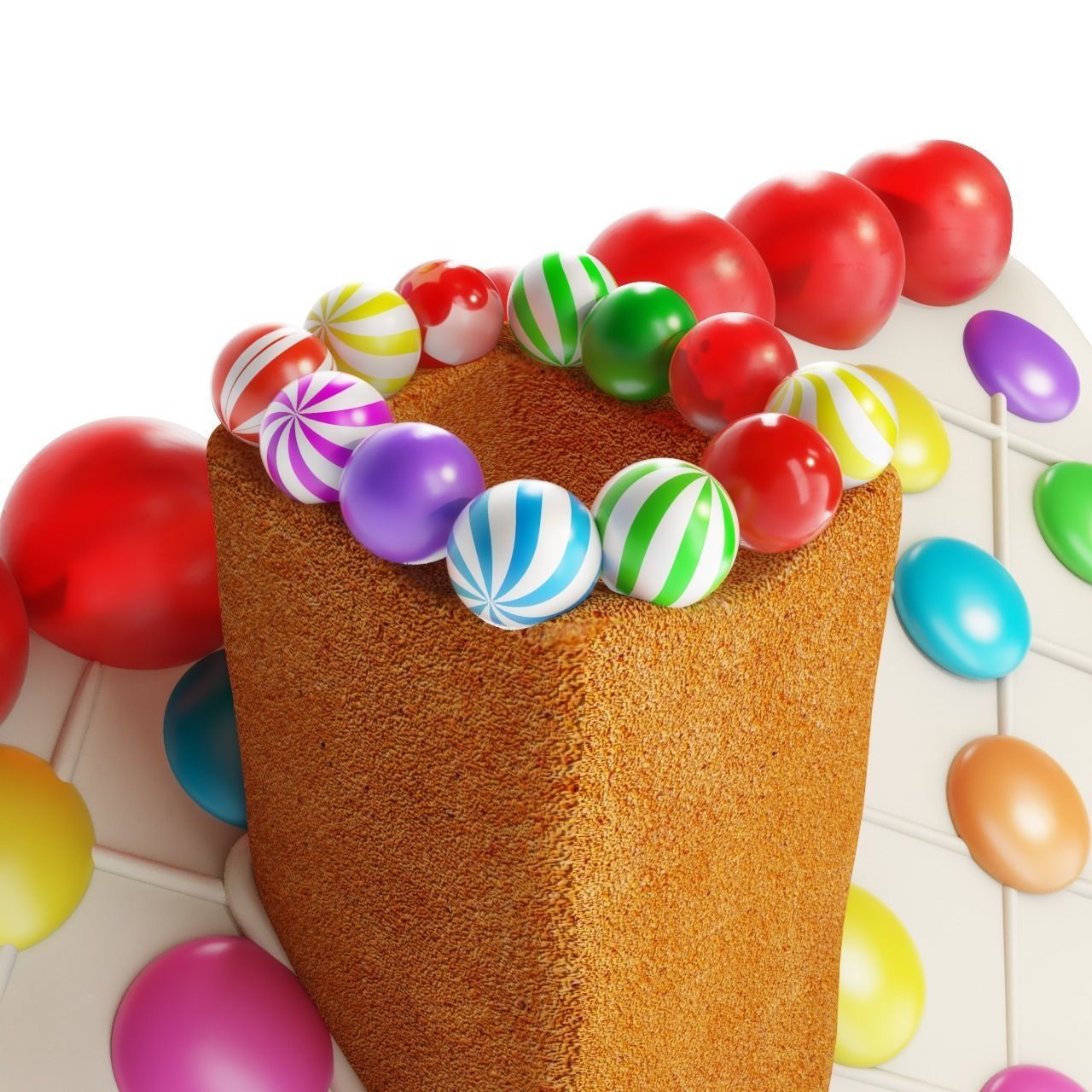 Gingerbread House 3D model_6