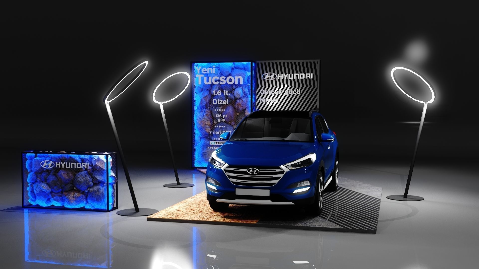 Car Display Stand for SUV 3D model CGTrader