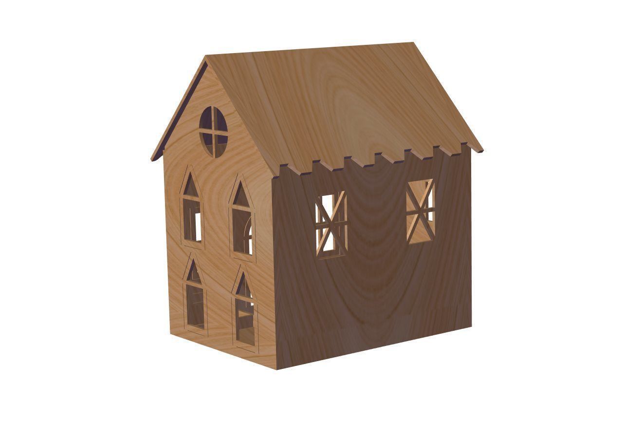 laser cutting house Free 3D print model_4