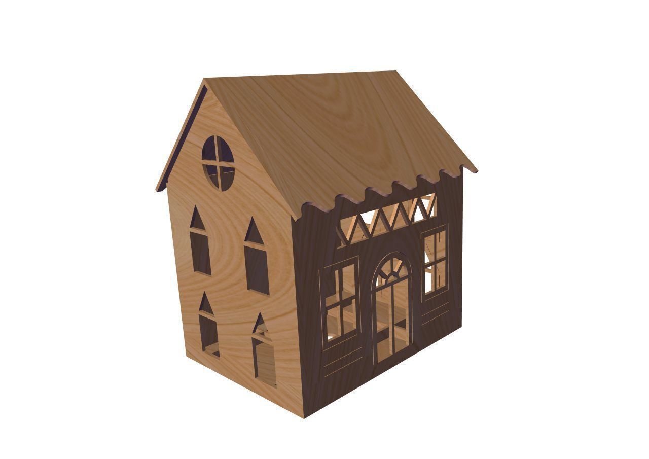 laser cutting house Free 3D print model_3
