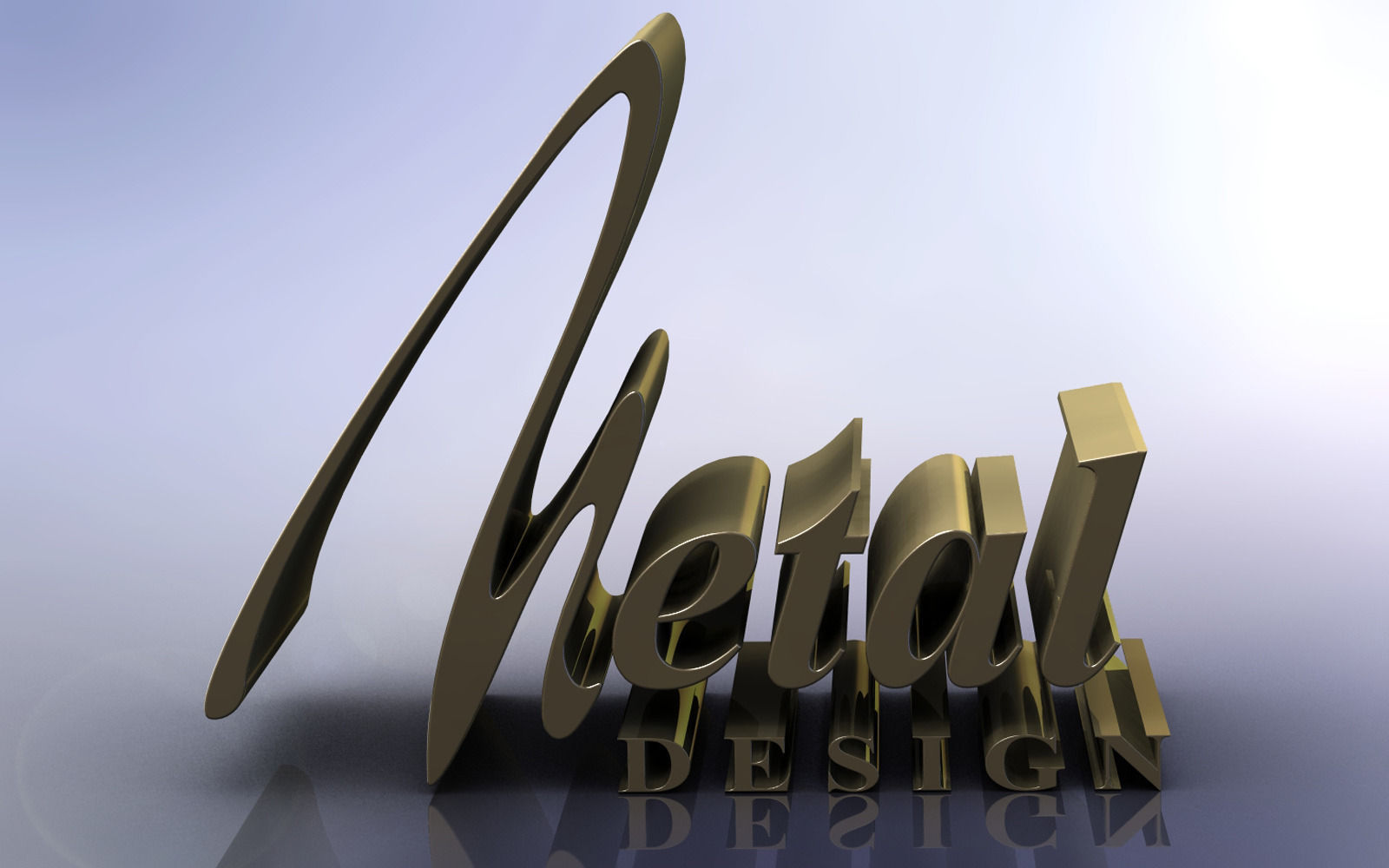 MetalDESIGN metal design logo free 3D model | CGTrader