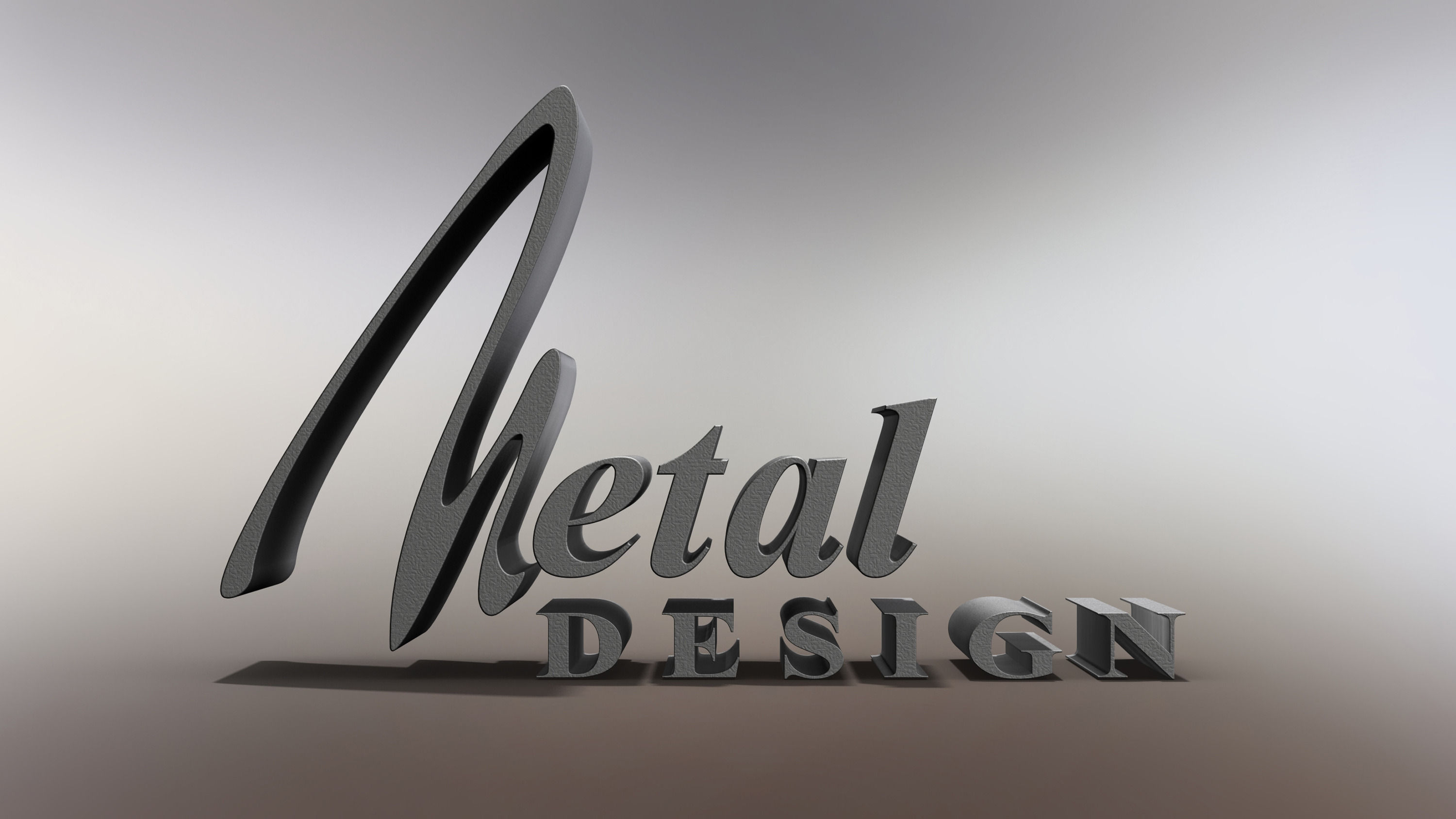 MetalDESIGN metal design logo free 3D model | CGTrader