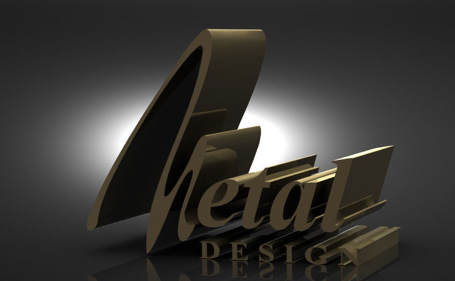 MetalDESIGN metal design logo free 3D model | CGTrader