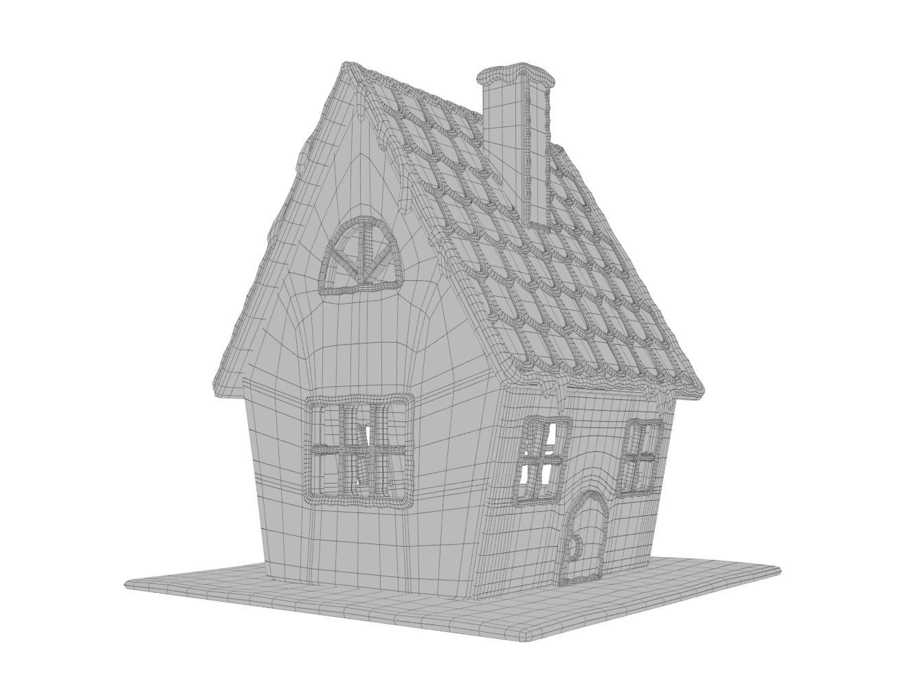 Gingerbread House 3D model_3