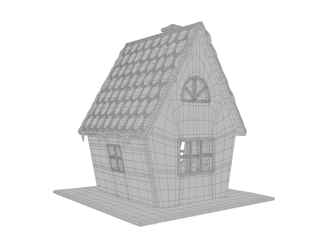 Gingerbread House 3D model_4