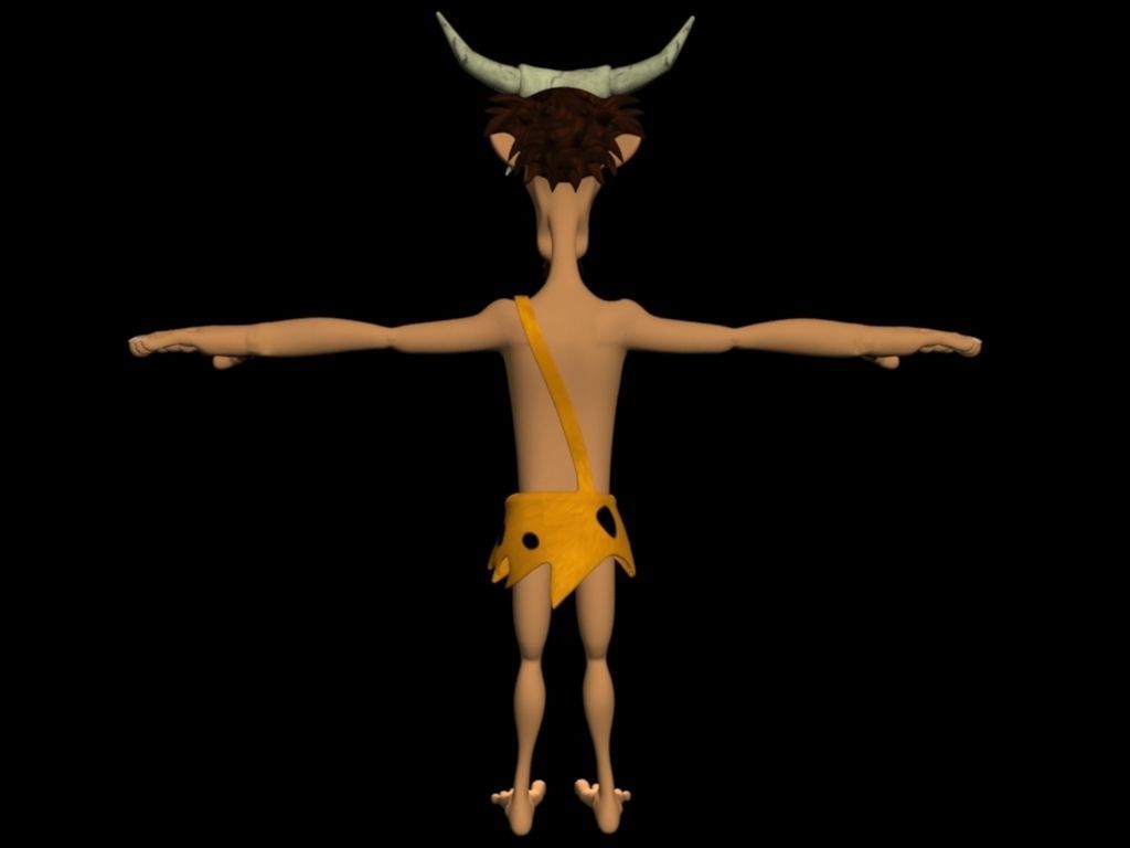 Jungle Man or Cave Man Low-poly 3D model_18