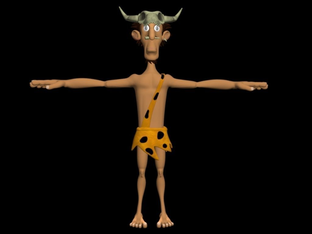 Jungle Man or Cave Man Low-poly 3D model_17