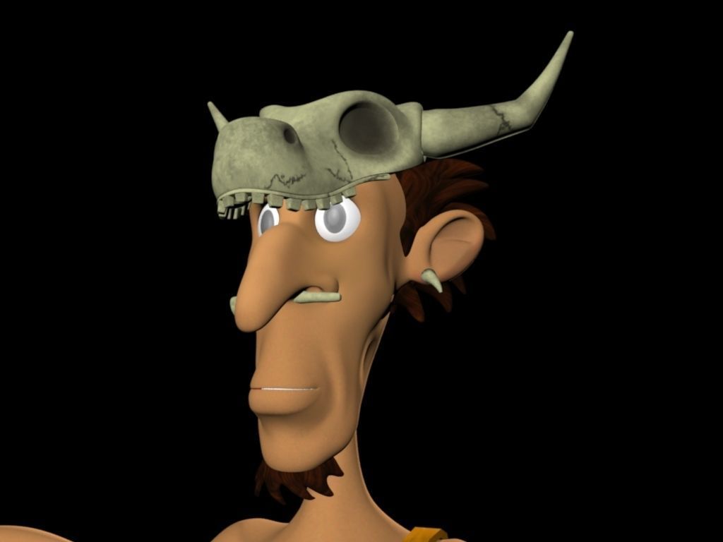 Jungle Man or Cave Man Low-poly 3D model_2