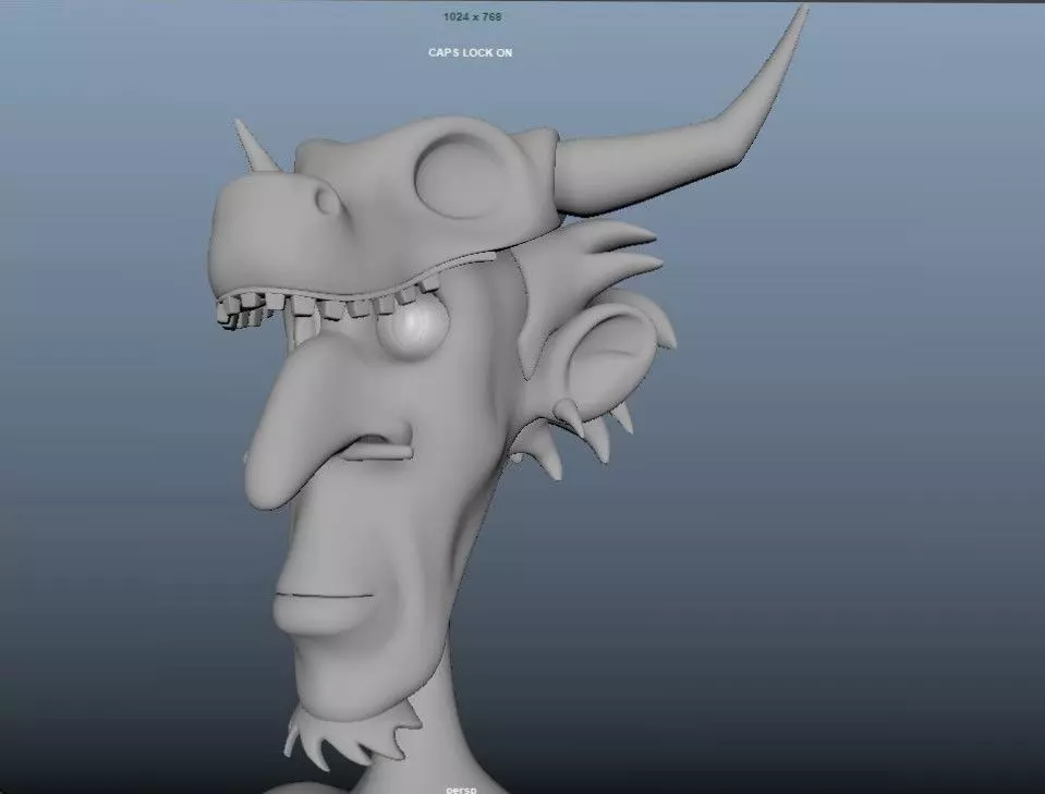 Jungle Man or Cave Man Low-poly 3D model_0