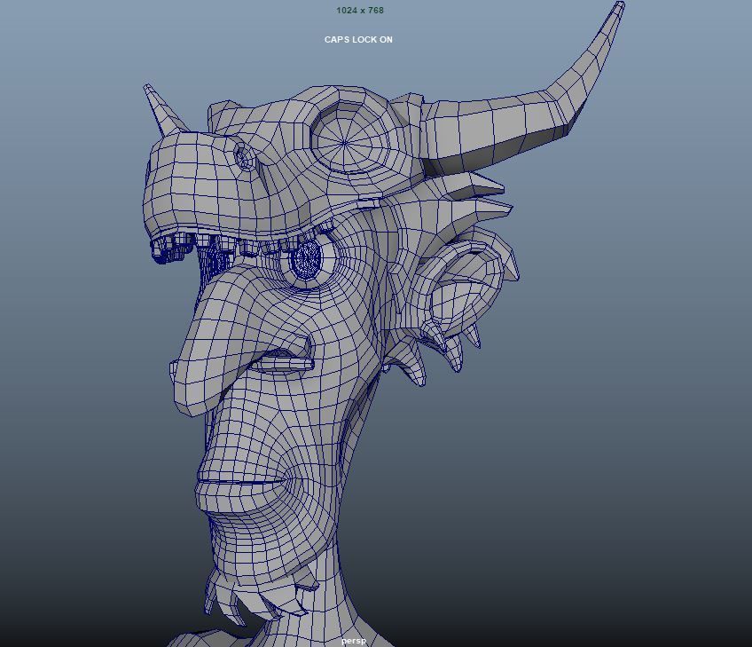 Jungle Man or Cave Man Low-poly 3D model_1