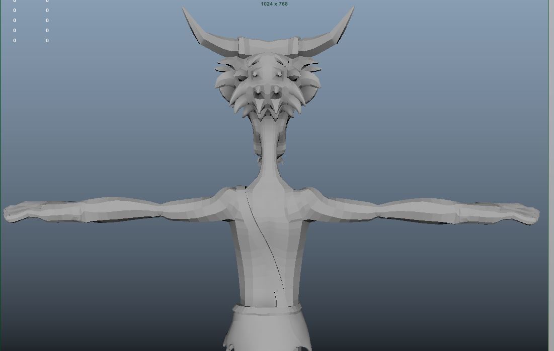 Jungle Man or Cave Man Low-poly 3D model_12