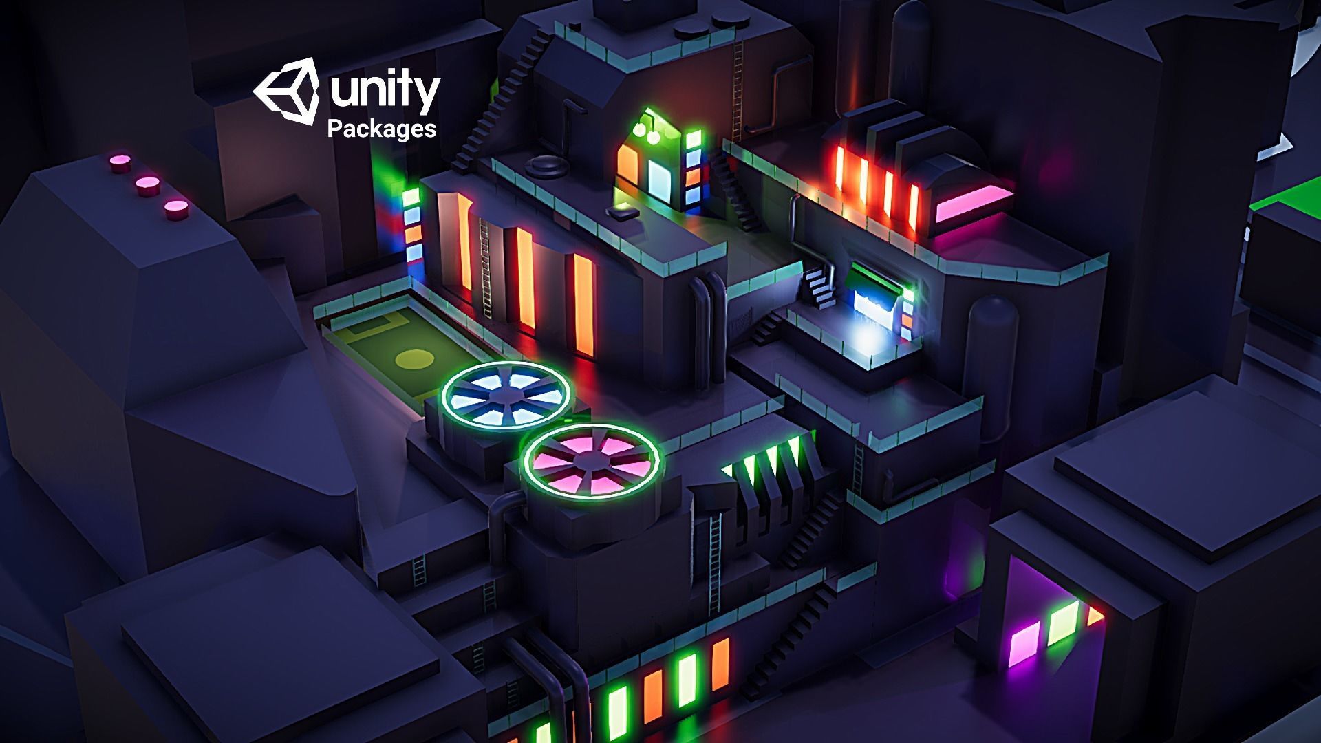 Future city Level 1 VR Game Unity PKG 3D asset CGTrader