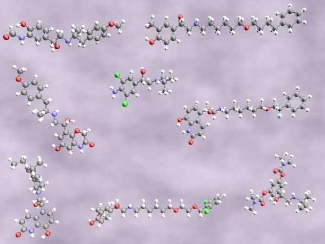Collection of long-acting beta-2 agonists 3D model