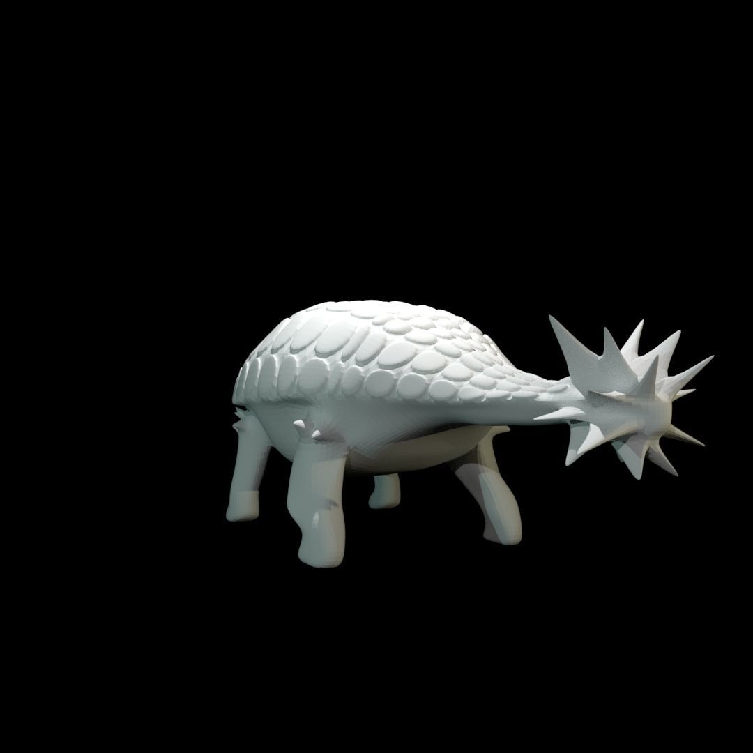 Low-Poly Ankylosaurus dinosaur Free low-poly 3D model_17