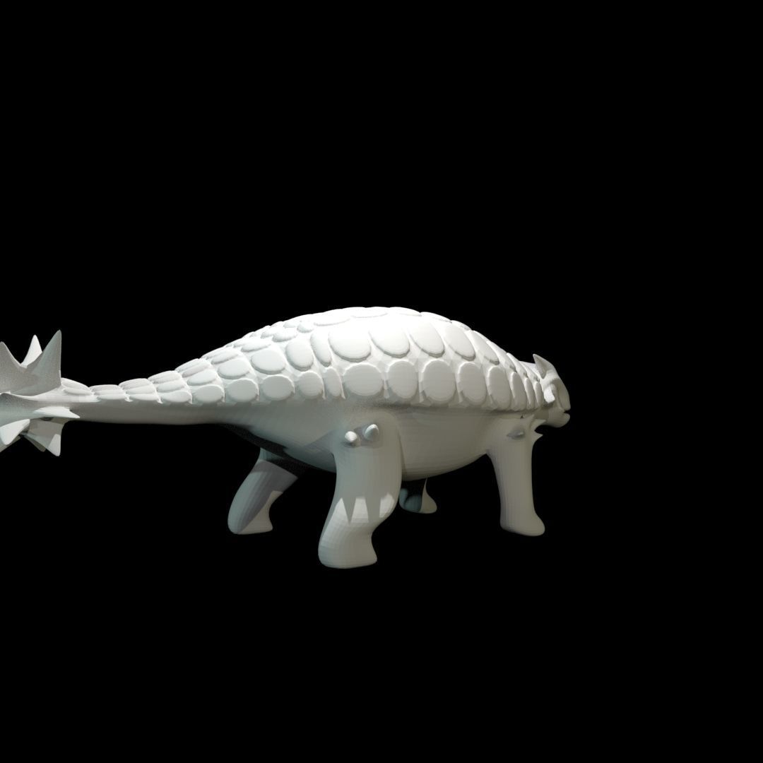Low-Poly Ankylosaurus dinosaur Free low-poly 3D model_9