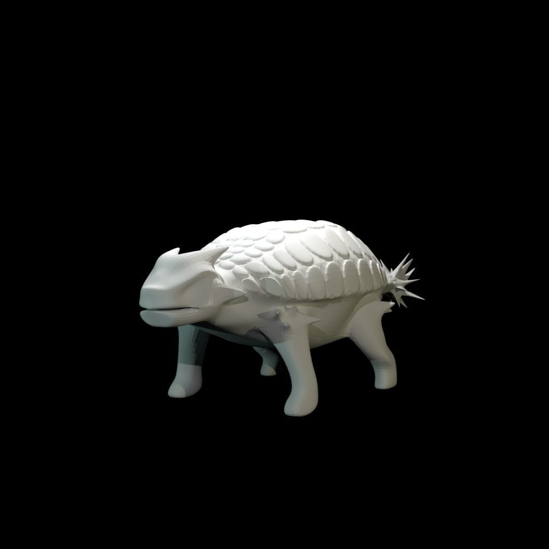 Low-Poly Ankylosaurus dinosaur Free low-poly 3D model_28
