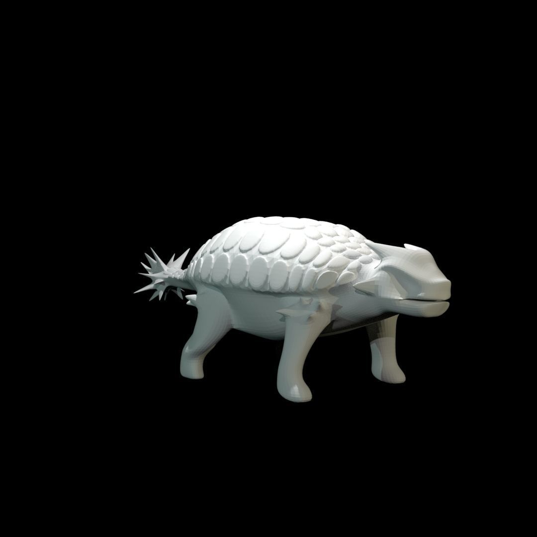 Low-Poly Ankylosaurus dinosaur Free low-poly 3D model_35