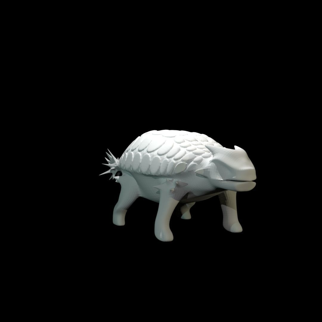 Low-Poly Ankylosaurus dinosaur Free low-poly 3D model_34