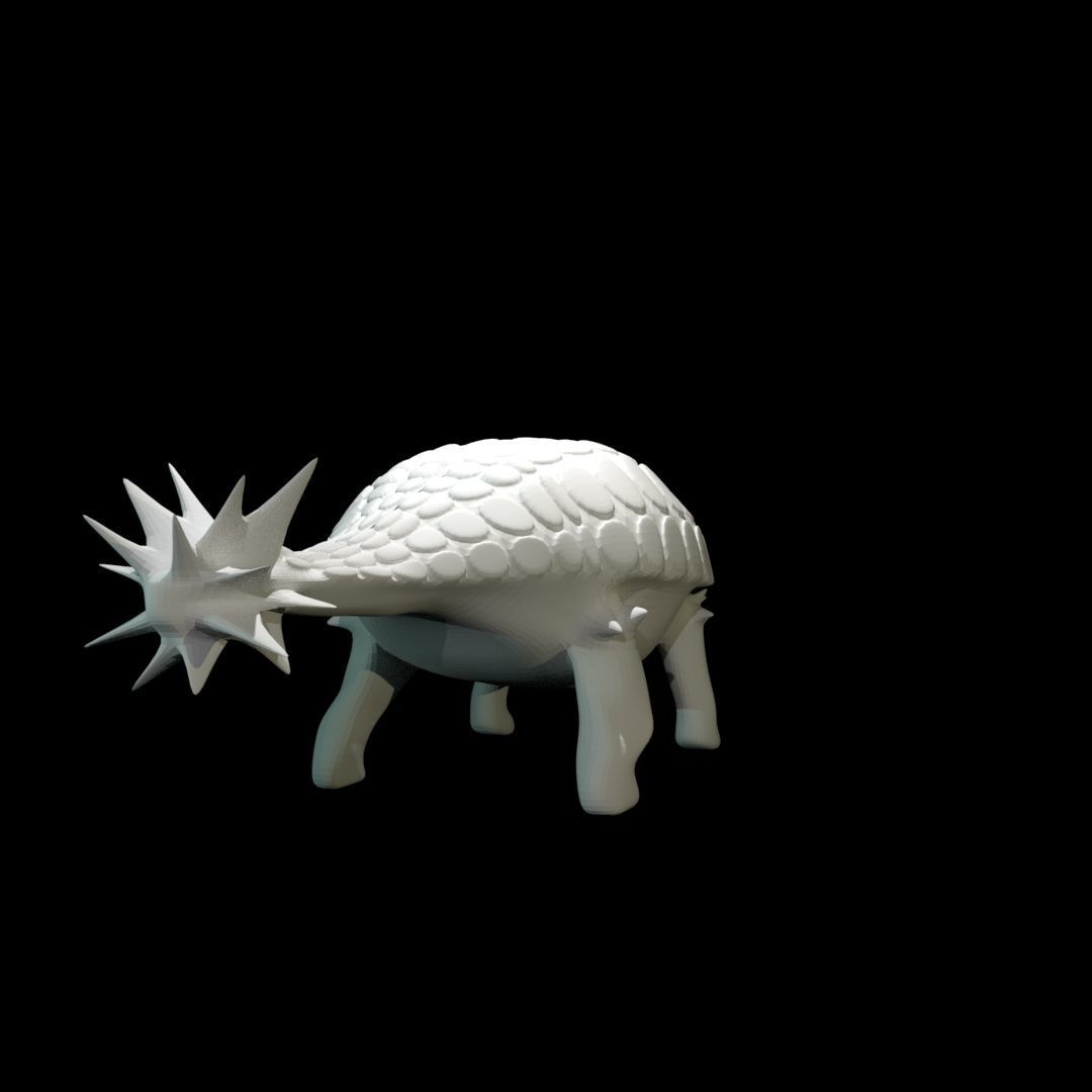 Low-Poly Ankylosaurus dinosaur Free low-poly 3D model_12