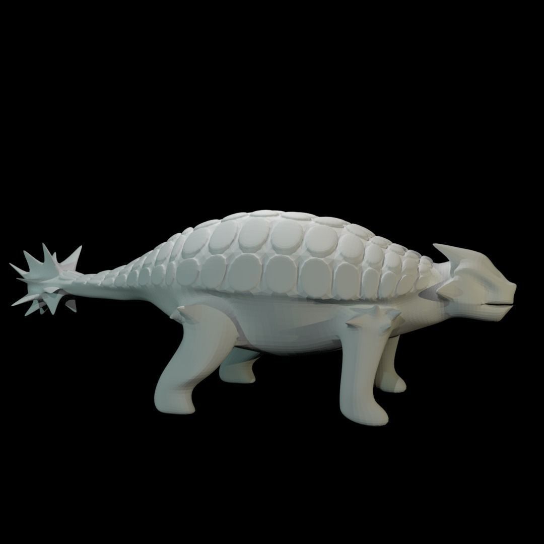 Low-Poly Ankylosaurus dinosaur Free low-poly 3D model_4