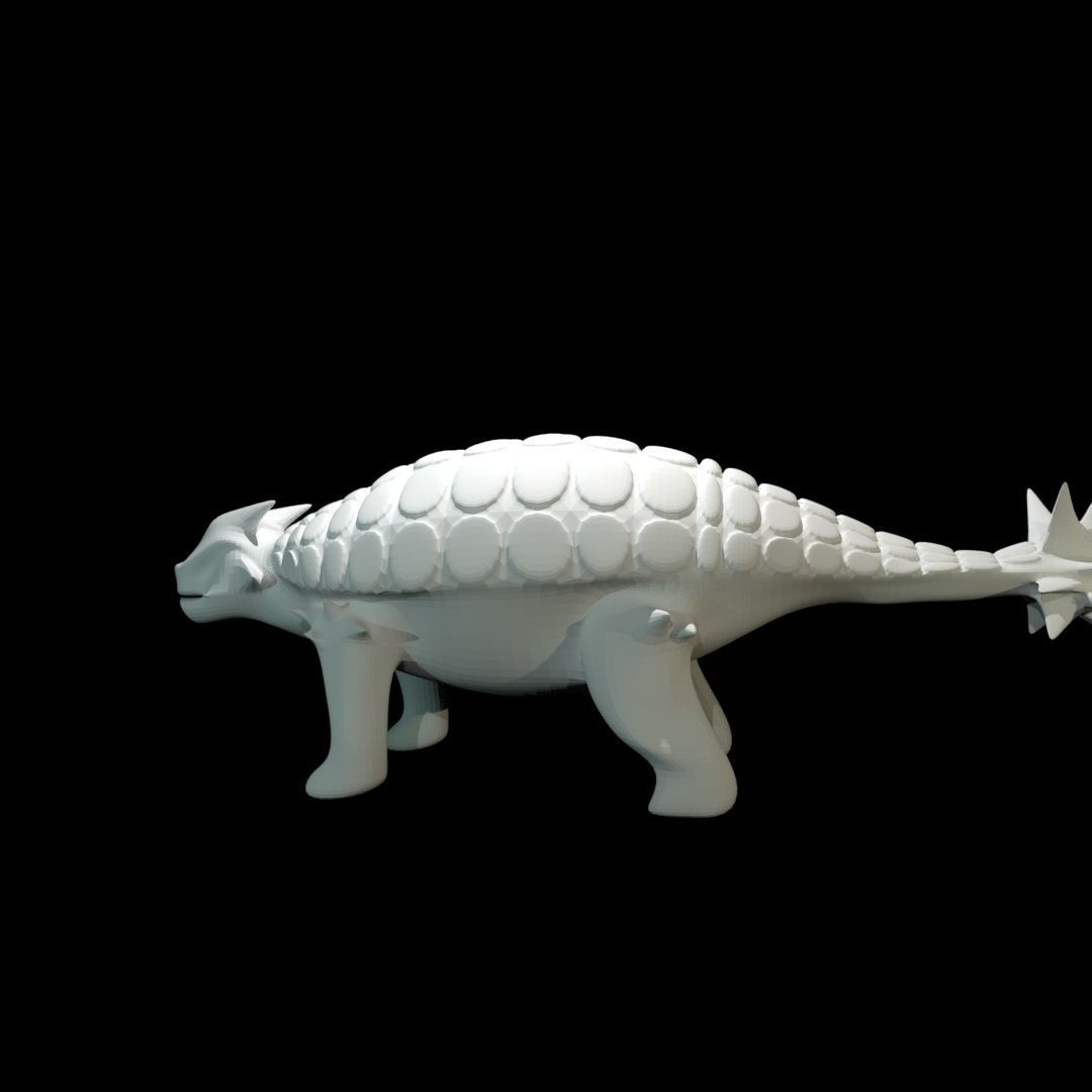 Low-Poly Ankylosaurus dinosaur Free low-poly 3D model_22