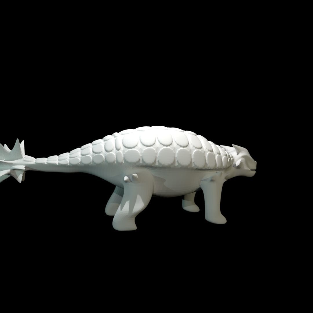 Low-Poly Ankylosaurus dinosaur Free low-poly 3D model_7