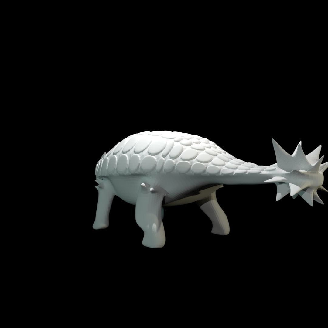 Low-Poly Ankylosaurus dinosaur Free low-poly 3D model_18