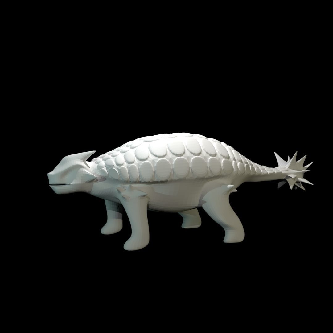 Low-Poly Ankylosaurus dinosaur Free low-poly 3D model_25