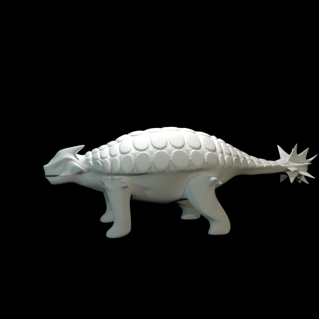 Low-Poly Ankylosaurus dinosaur Free low-poly 3D model_24